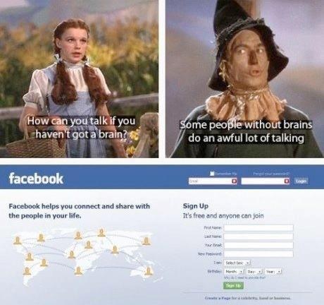 Funny Facebook Image Wizard of Oz
