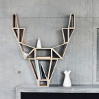 Geometric Deer Head Bookshelf Design and style by 2015 Wedding