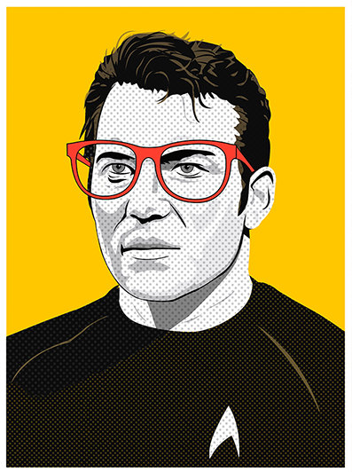 Star Trek Pop Art_Captain Kirk_Illustrated by Kevin Keeton