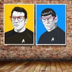 Geek Art: Captain Kirk and Spock Pop Art Posters