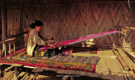 woman weaving