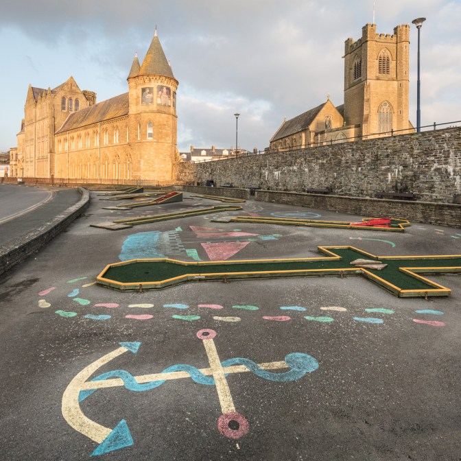 Crazy Golf (Old College of Aberystwyth University &amp; St Michael’s Church) Aberystwyth, Ceredigion.