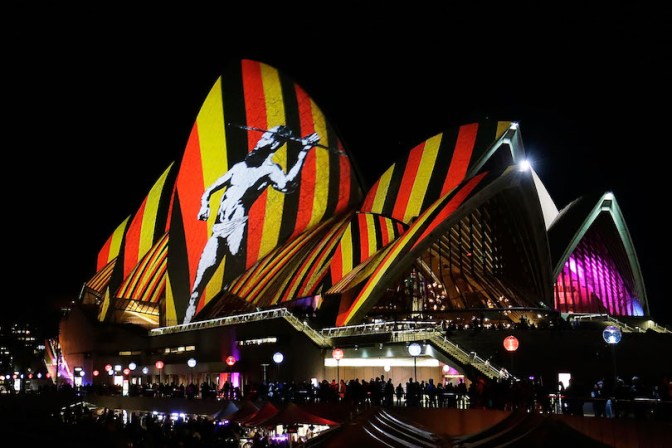 SYDNEY, AUSTRALIA - MAY 27: Sydney Opera House sails light up as part of Vivid Sydney on May 27, 2016 in Sydney, Australia. Vivid Sydney is an annual festival that features light sculptures and installations throughout the city. The festival takes place May 27 through June 18. (Photo by Mark Metcalfe/Getty Images)
