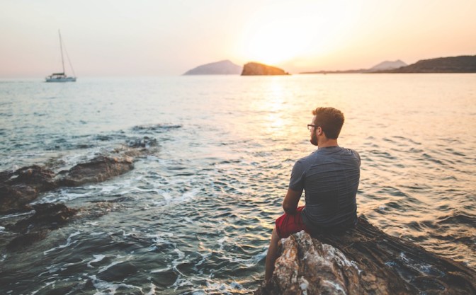 A happy introvert always find pleasure being by himself with mother nature.