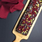No-Bake Chocolate Pomegranate Fudge Tart