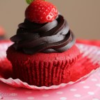 Red Velvet Cupcakes with Dark Chocolate Ganache