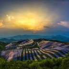 The Sun sets in Songxi County.