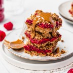 Almond Butter and Raspberry Crumble Bars (Vegan GF)