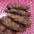 Chunky Double chocolate and Gems cookies