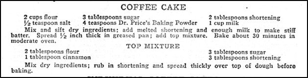 Coffee Cake Recipe